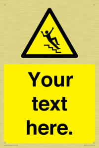 Custom Slippery Stairs Sign